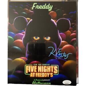 Kevin Foster Signed 8x10 Freddy Fazbear Five Nights At Freddy’s FNAF JSA COA